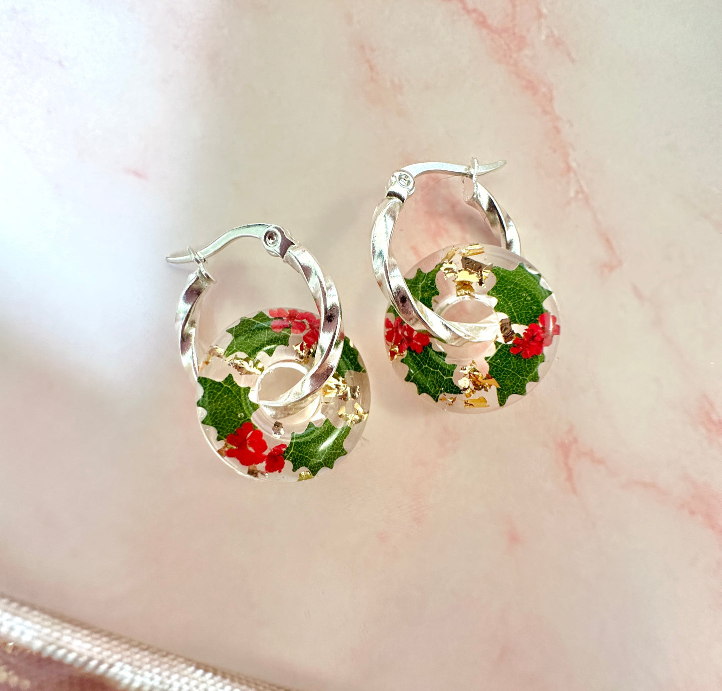 Holly Donut hoop earrings.