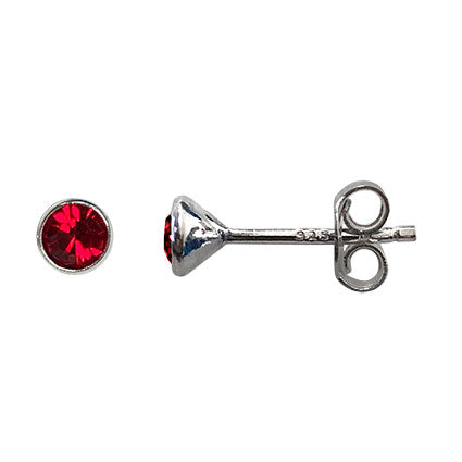 925 sterling Silver BirthStone Birth Month stud earrings.