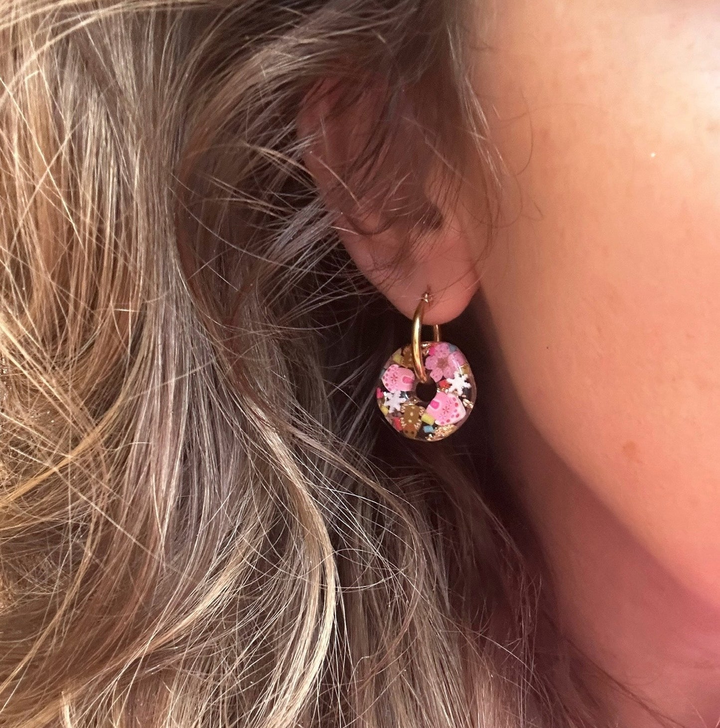 Ginger bread cottage bloom earrings