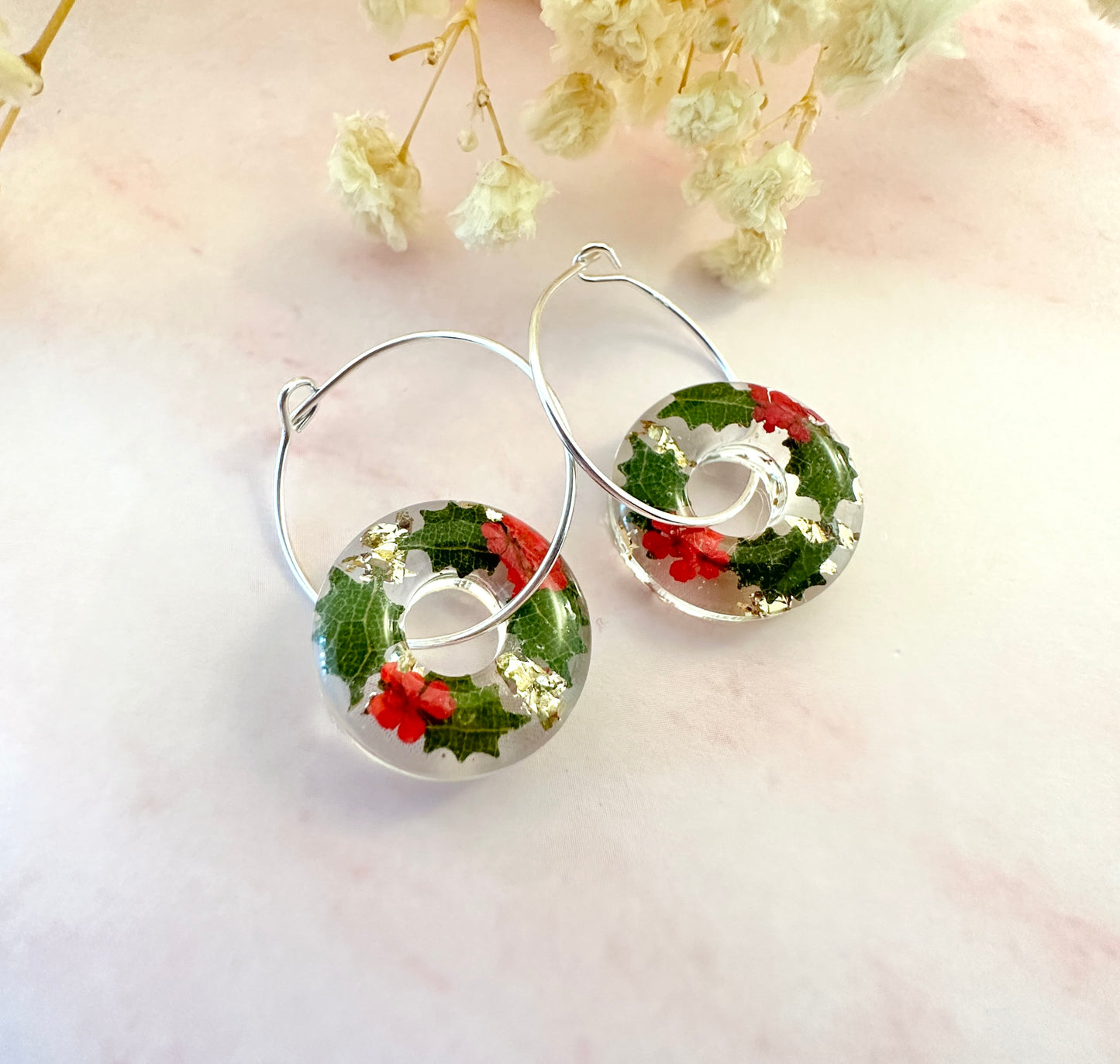 Holly Donut hoop earrings.