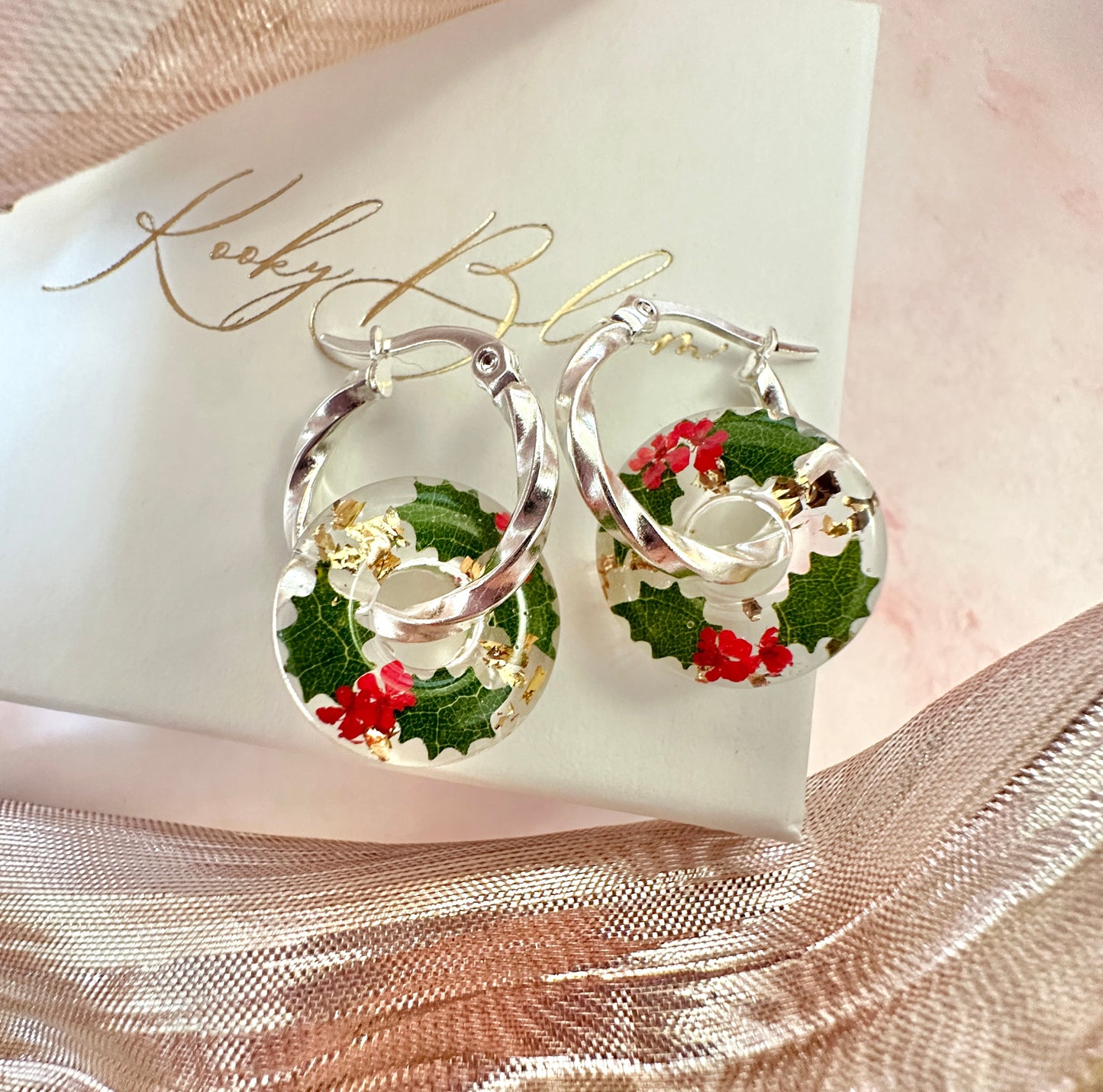 Holly Donut hoop earrings.