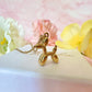 Gold Balloon Dog Necklace.