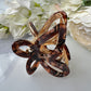 Large Brown marble Butterfly claw Hair Clip.