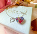 Twilight flower Heart 925 sterling silver bracelet