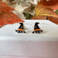 925 sterling silver Witches hat stud earrings