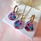 Gold Purple Rain Bloom Teardrop necklace.