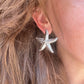 Silver Oversized Starfish stud earrings.