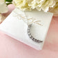 Silver cz Long Moon necklace.