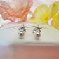 925 sterling Silver Pearl Starfish stud earrings.
