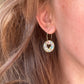 Pastel confetti flower Heart hoop earrings.