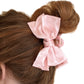 Large Satin Bow Claw Hair clip.