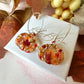 Pumpkin bloom hoop earrings