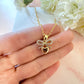 Gold Bow heart Necklace.
