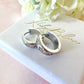 Small Silver Chunky clear CZ star Huggie earrings.