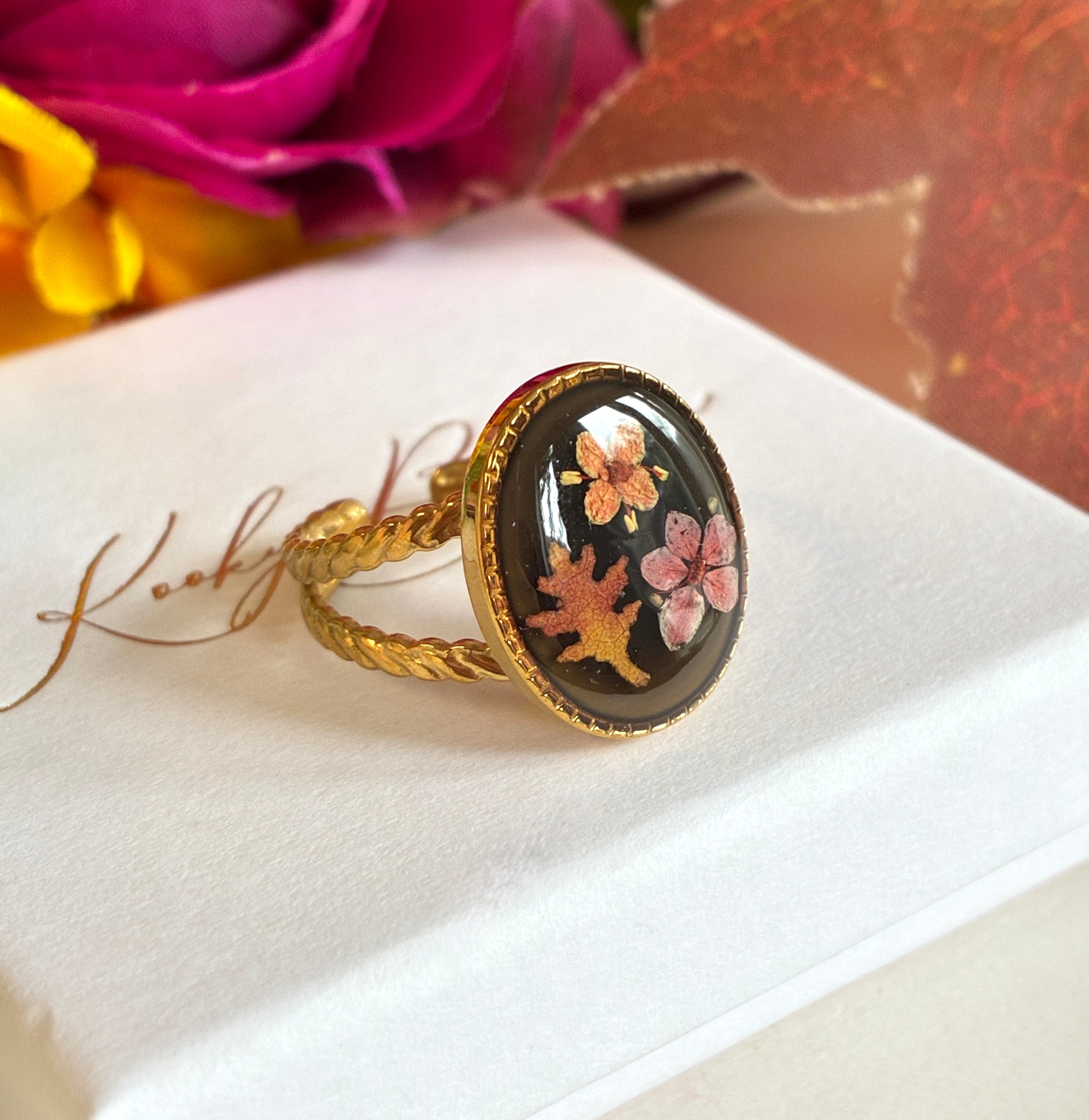 Gold Autumn Fall Ring.