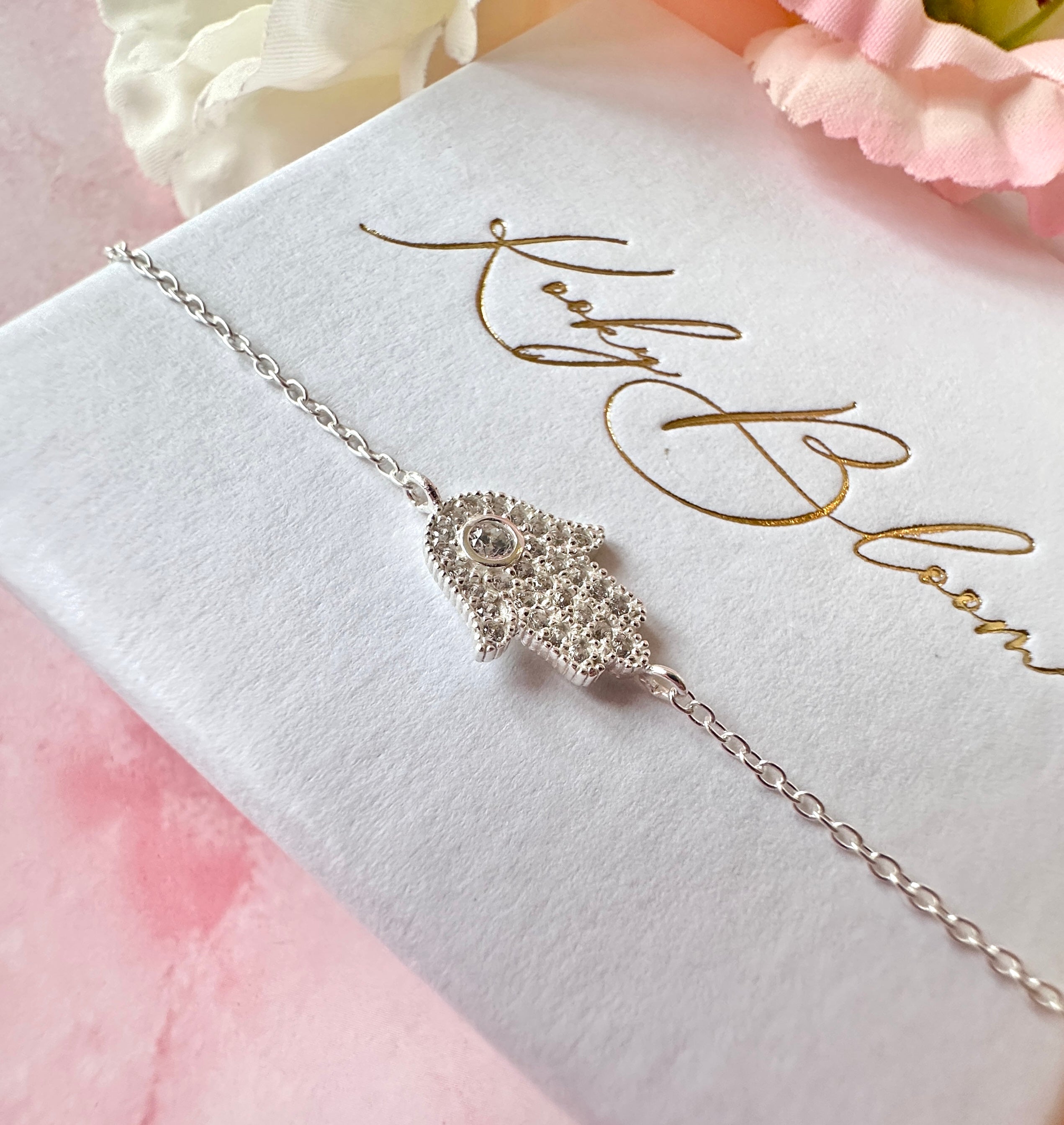 925 sterling silver Hamsa Bracelet.