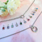 Silver Personalised Birthstone necklace.