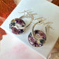 Nightshade flower Donut earrings