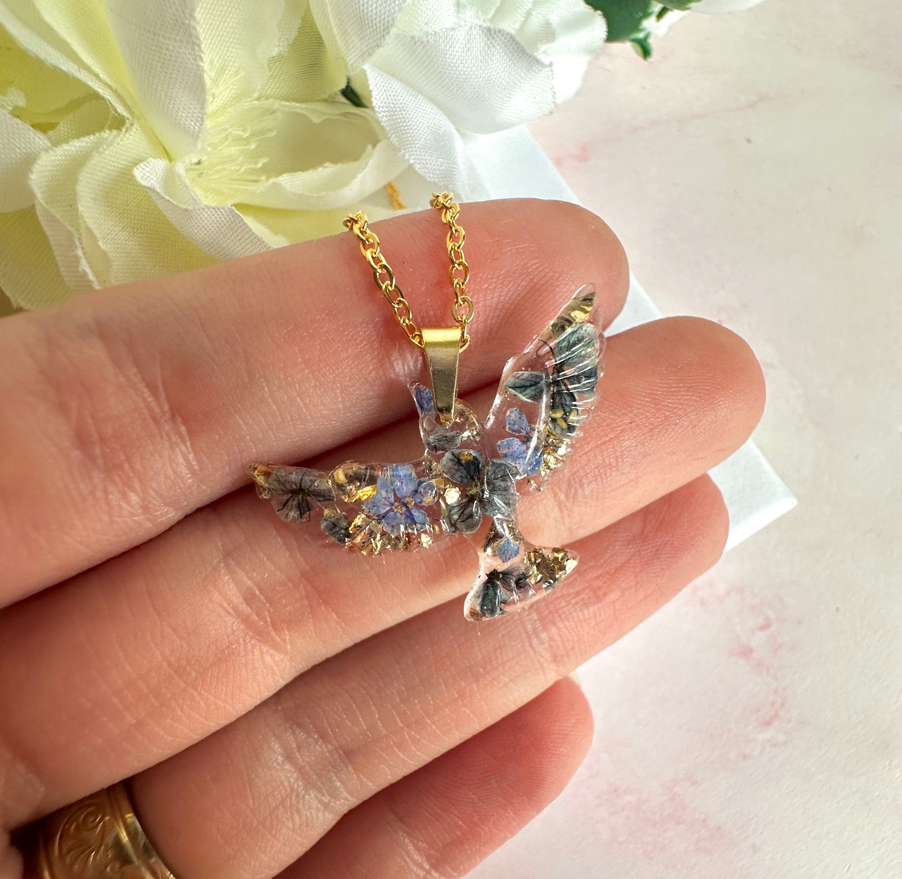 * Limited edition * Gold Bloom Bird Necklace