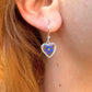 Tiny forget me not Heart huggie earrings.