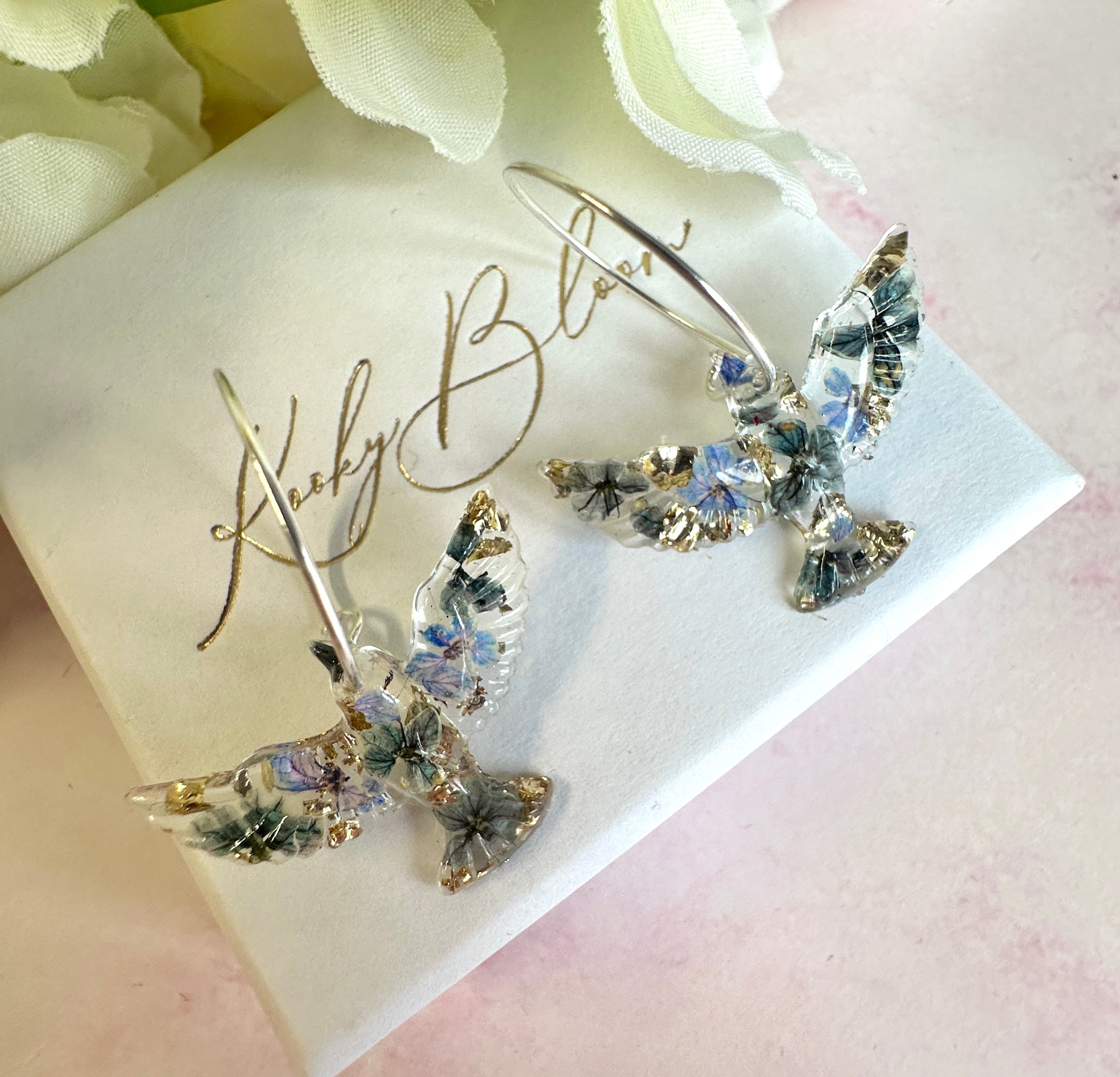 * Limited edition * Bloom Bird hoop earrings
