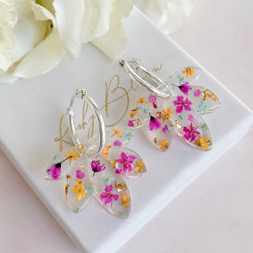 Tropical Petal Bloom earrings