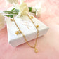 Gold Opal Droplet Necklace.