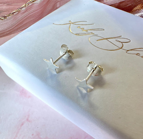 925 Sterling silver Star stud earrings.