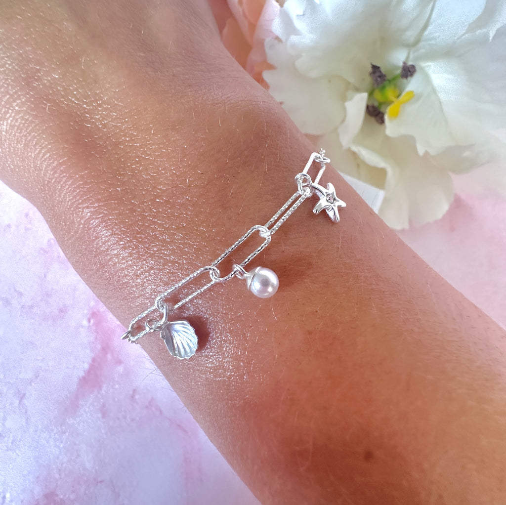 925 sterling silver Seaside charm Bracelet.