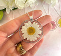 Silver “Pick me” Colourful Daisy necklace.