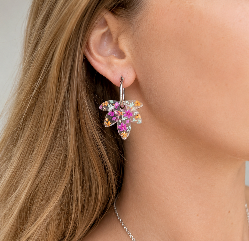 Tropical Petal Bloom earrings