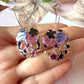 Nightshade flower Skull earrings