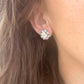 Colourful Blossom bloom flower Sterling silver stud earrings.