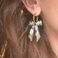 White Gypsophila sparkle Bow earrings