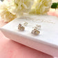 925 Sterling Opal Pearl cluster stud earrings.