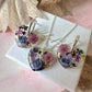 Nightshade bloom Heart earrings.
