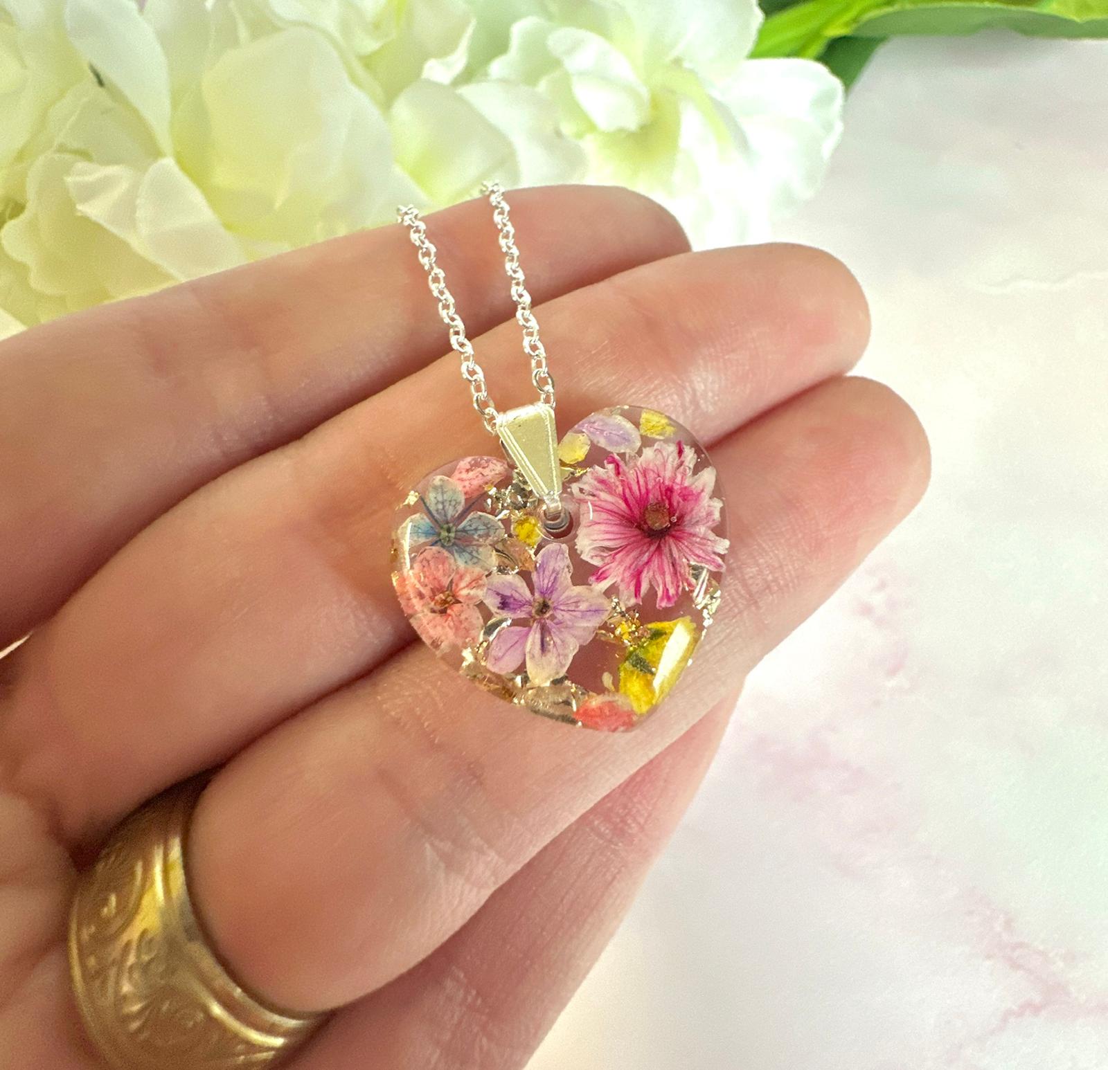 Silver Spring Cocktail Bloom Heart necklace.