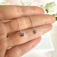925 sterling silver Star thread through earrings.
