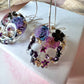 Nightshade flower Skull earrings