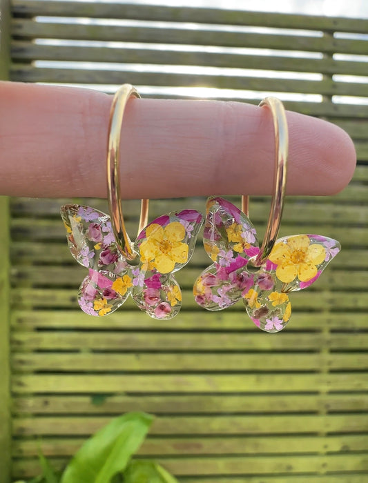 Butterfly Bloom Hoop earrings