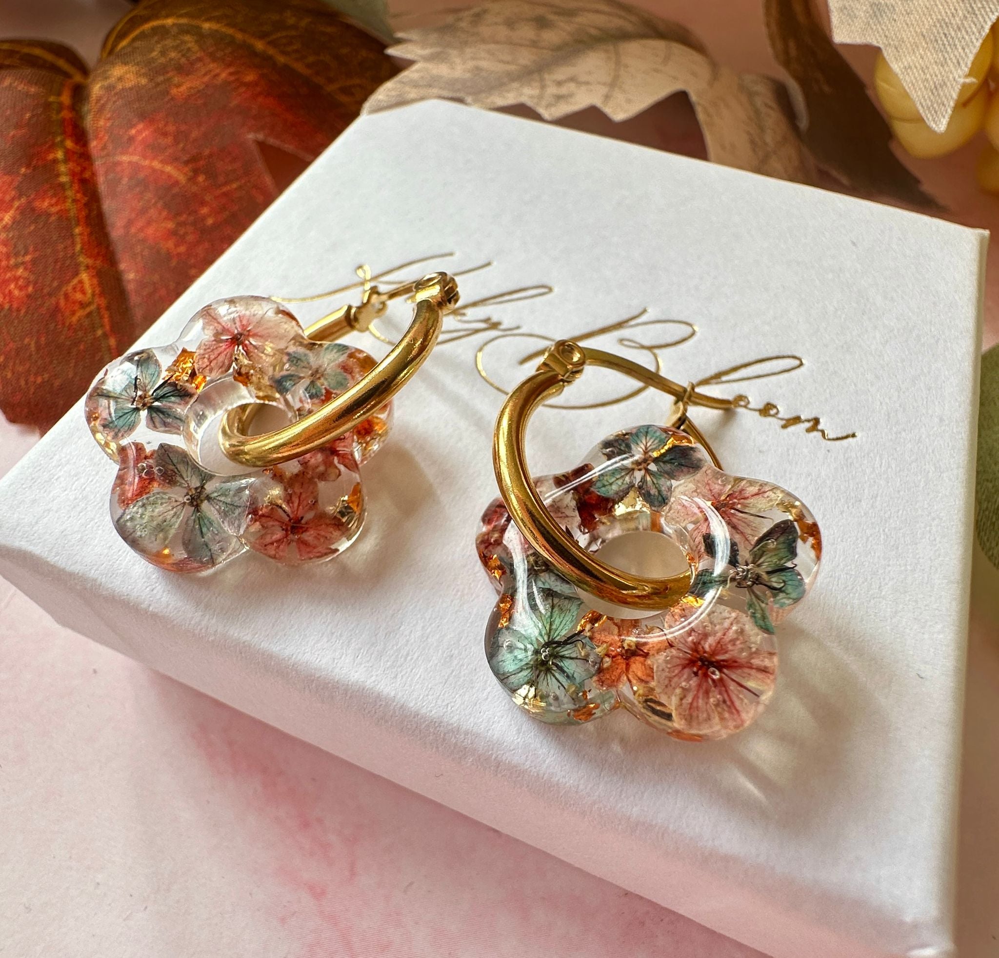 Ember Bloom flower earrings