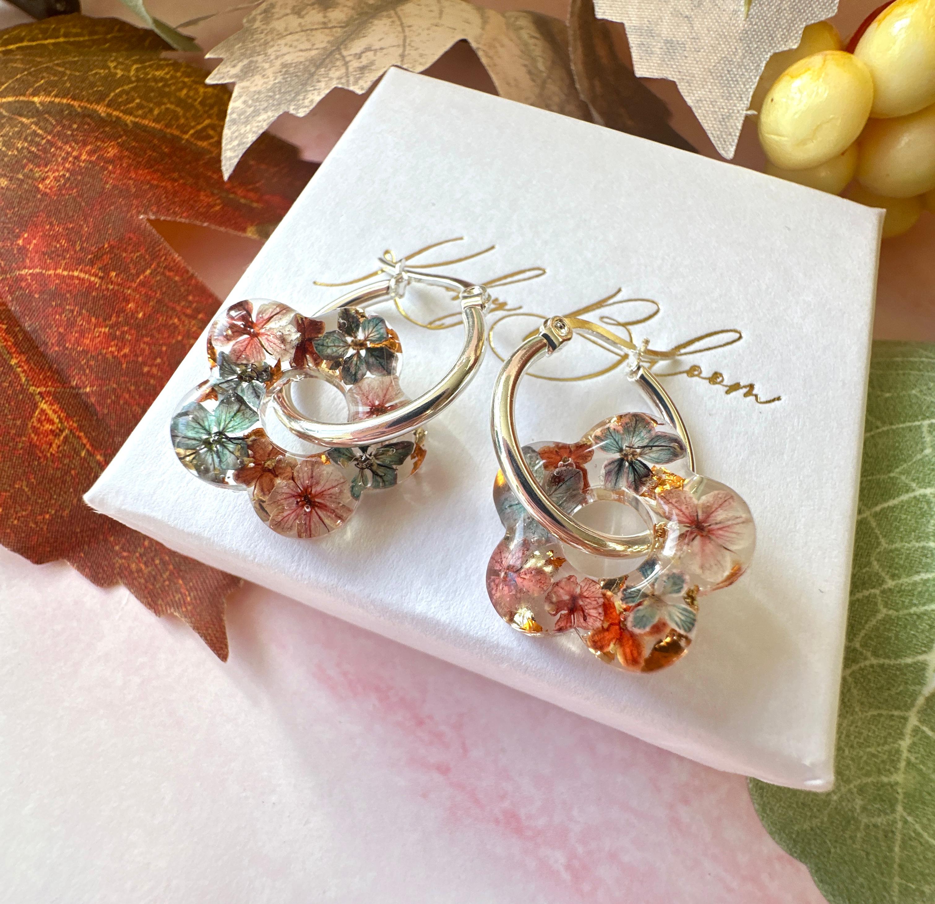 Ember Bloom flower earrings