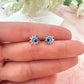 925 sterling silver Blue Moon Sun stud earrings.