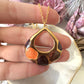 Gold Tortoise shell Brown Orange necklace.