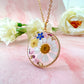 Gold Daisy garden Flower Necklace.