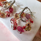 Autumn wreath bloom earrings