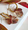 Woodland Acorn Bloom hoop earrings
