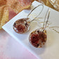 Chocolate teardrop bloom earrings
