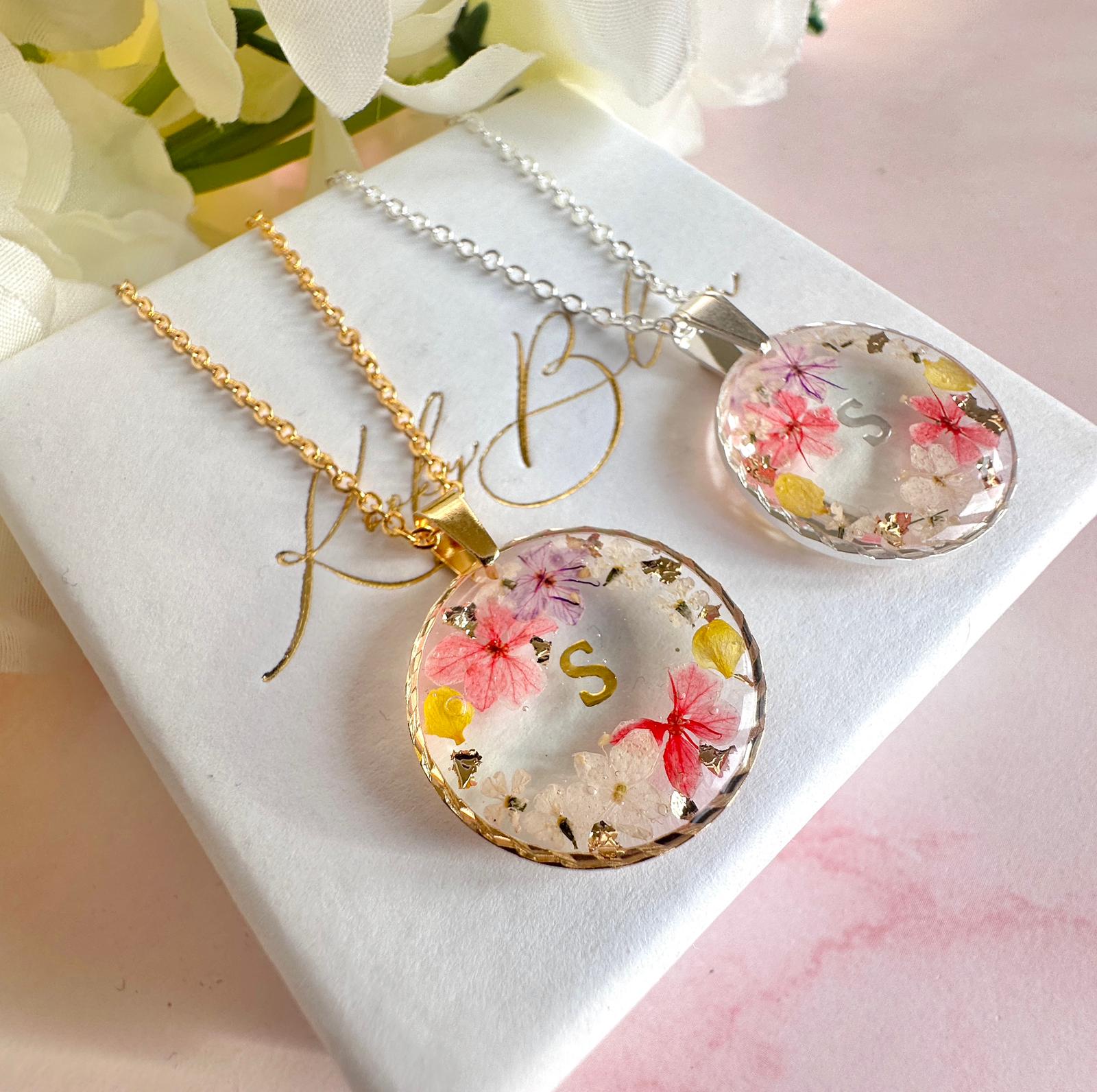 Gold Bloom custom Initial Necklace