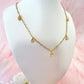 Gold Opal Droplet Necklace.